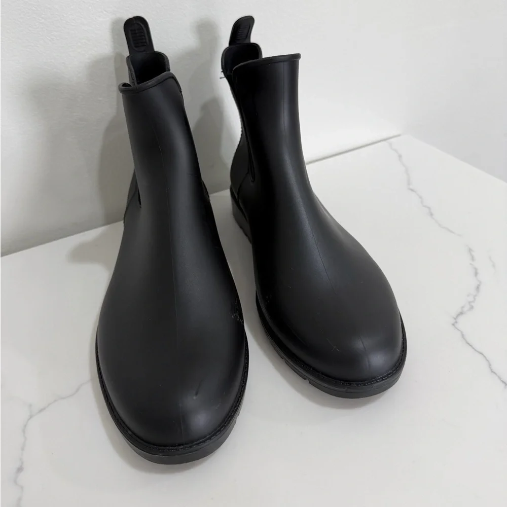 Asgard Womens Size 9 Ankle Rain Boots Waterproof Chelsea Ankle Low Black